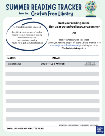 Summer Reading tracker