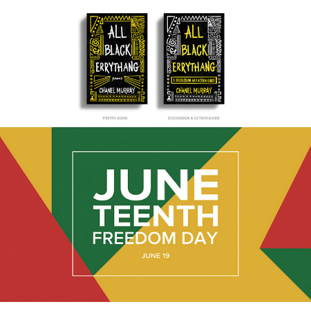 Juneteenth sign and books