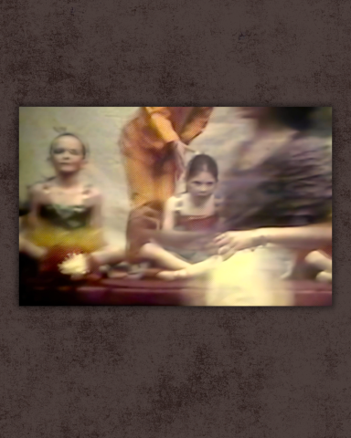 Photo of blurred dancing girl