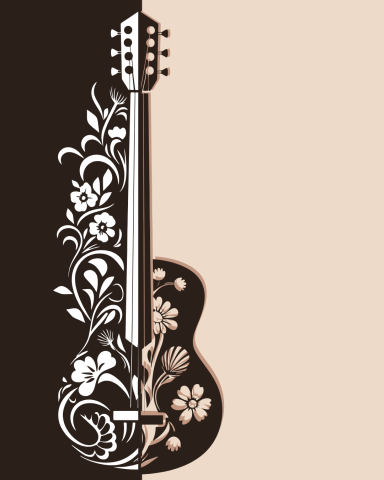 Drawing of a guitar