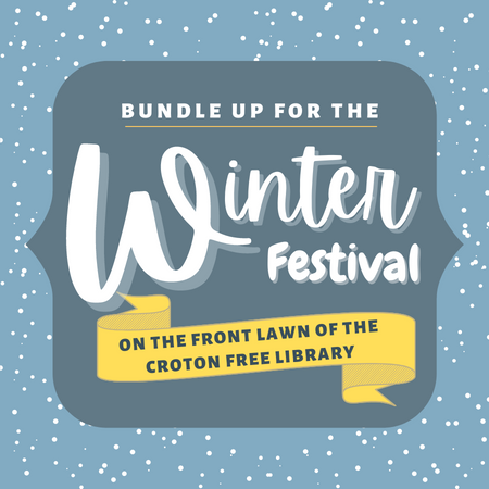 Winter Festival banner with snow