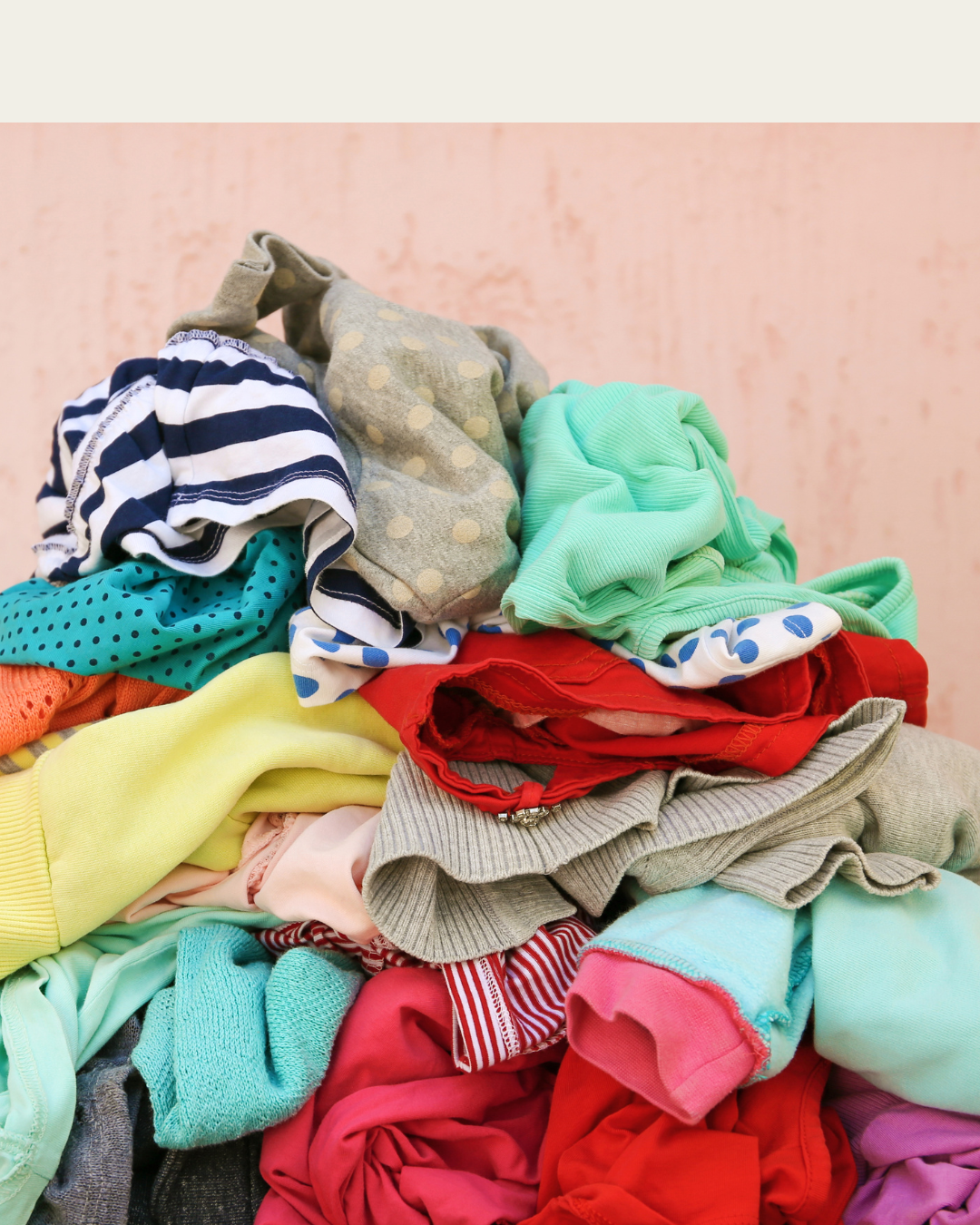 Pile of clothes to upcycle