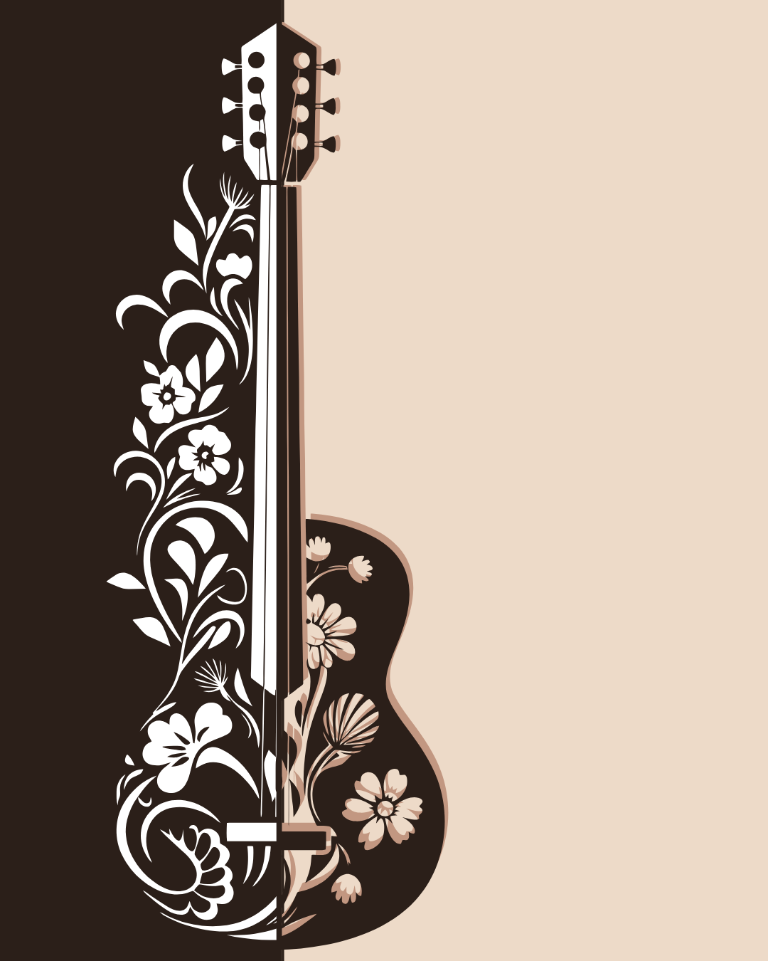 Drawing of a guitar